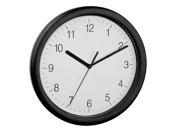 TFA-Dostmann 60.3064.01, Vegg, Quartz clock, Rund, Sort, Plast, AA