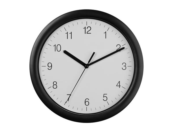 TFA-Dostmann 60.3064.01, Vegg, Quartz clock, Rund, Sort, Plast, AA