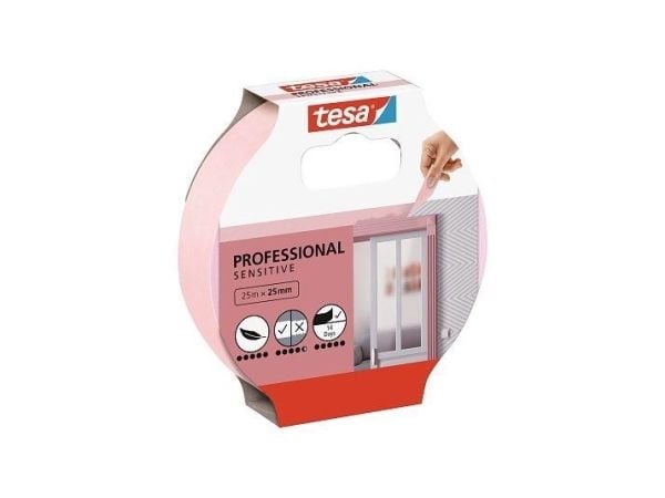 TESA 56260, For malere, Papir, Rosa, Smooth (glatt), Acryl maling, Alkydmaling, Lateksmaling, 7 dager