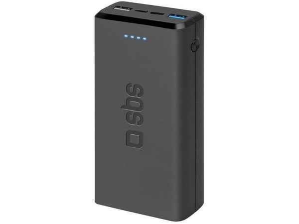 SBS Powerbank 2x USB, 20.000 mAh, musta