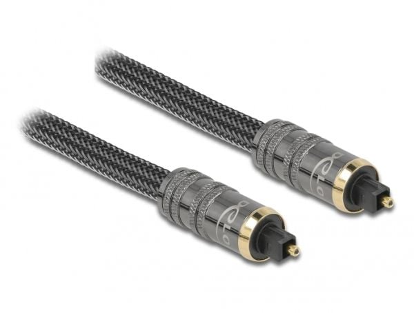 Delock - Digital audiokabel (optisk) - TOSLINK hann til TOSLINK hann - 5 m - antrasitt