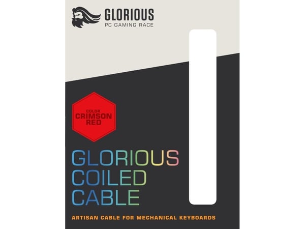 Glorious PC Gaming Race Coiled, Punainen, 1,37 m, Glorious PC Gaming Race, 1 kpl, Punottu, USB A-tyyppi, USB Type-C