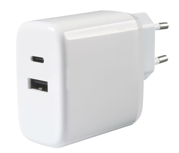 Vivanco Super Fast Dual Charger Set, Innendørs, AC, 1 m, Hvit