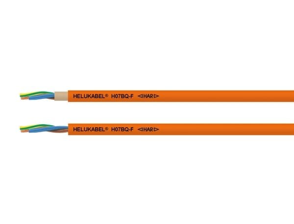 HELUKABEL H07BQ-F, Lågspänningskabel, Orange, Polyvinylklorid (PVC), Polyvinylklorid (PVC), Koppar, 500 V