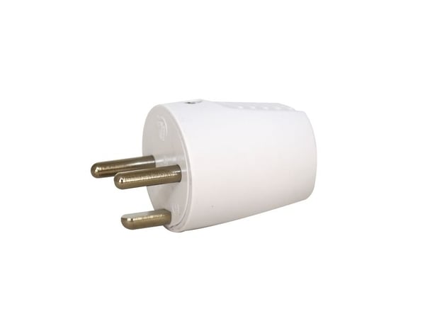 GRIPO stikprop rund m. jord hvid - 2094100