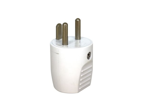 GRIPO stikprop rund m. jord hvid - 2094100
