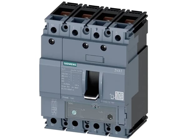 Siemens 3VA1140-5EF42-0AA0 -katkaisija, 1 kpl. Säätöalue (virta): 28–40 A Kytkentäjännite (maks.): 690 V/AC (L x K x S) 101,6 x 130 x 70 mm, IP40