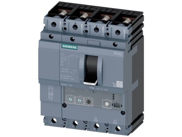 Siemens 3VA2110-6HL42-0AA0 Strömbrytare 1 st Inställningsområde (ström): 40 - 100 A Kopplingsspänning (max.): 690 V/AC (B x H x D) 140 x 181 x 86 mm