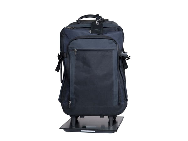 MAULglobal pakkevage, bæreevne: 25 kg, sort - veieflate med rustfritt stål, LCD-display, ett-knapps (17125-90)