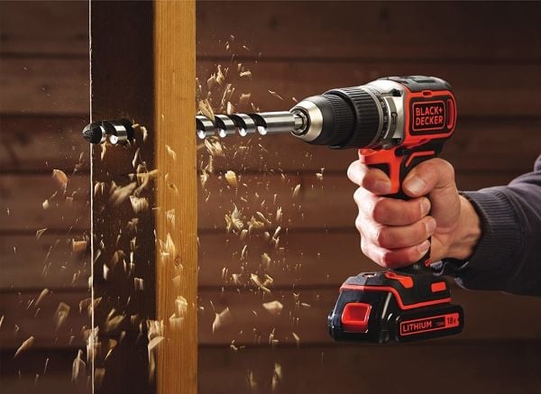 BLACK+DECKER BL188KB - Hammerbor - trådløs - 2 hastigheter - one-piece - 52 N·m - 2 batterier - 18 V