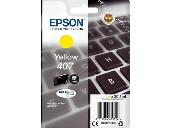 Epson Epson blekk Wf-4745 C13T07U440 Gul 1900 sider 20,3 ml