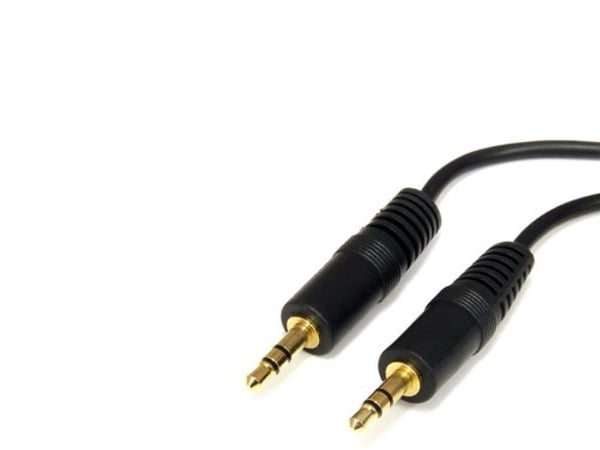 Startech 6 ft. (1.8 m) 3.5mm Audio Cable - 3.5mm Audio Cable - Gold Plated Connectors - Male/Male - Aux Cable (MU6MM) - Lydkabel - mini-phone stere...
