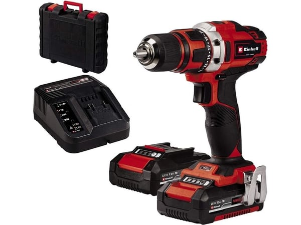 Einhell 4513939, Elektrisk skrutrekker, Rød, 18 V, Lithium-Ion (Li-Ion), 205 mm, 55 mm