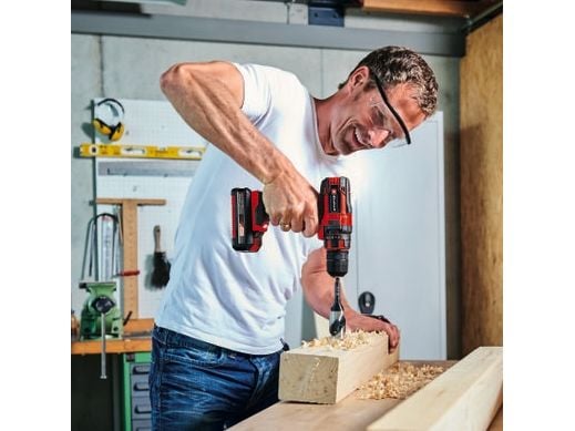 Einhell 4257238, Trådløs kombidrill, Sort, Rød, Lithium, 3 Ah, 30 min, 2 stykker
