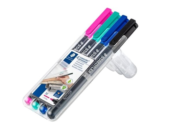 Staedtler Lumocolor permanent pen 317, 4 stykker
