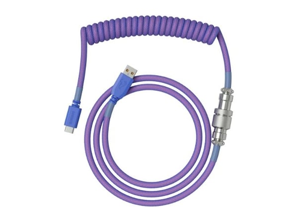 Glorious PC Gaming Race Coiled, Violetti, 1,37 m, Glorious PC Gaming Race, 1 kpl, Punottu, USB A-tyyppi, USB Type-C