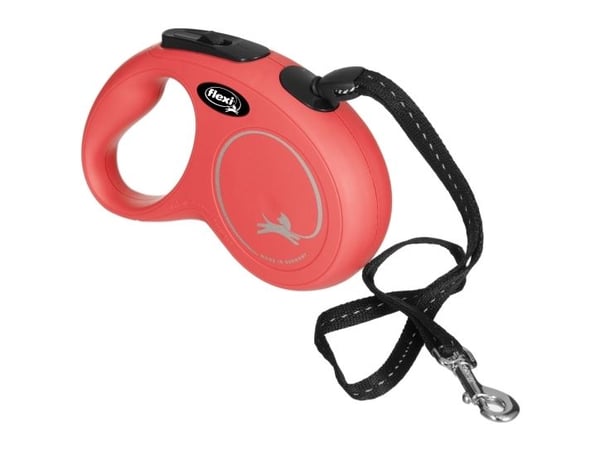 flexi New Classic snor S, 5M, 12KG, rød