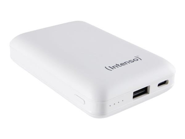 Intenso Powerbank XC10000 - Strømbank - 10000 mAh - 3 A - 2 utgangskontakter (USB, USB-C) - hvit
