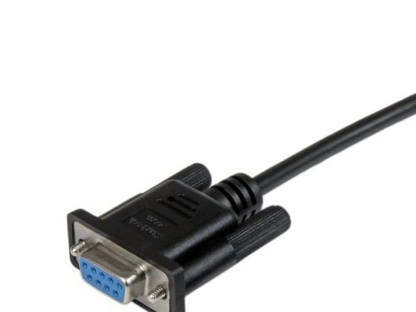StarTech 2m Black DB9 RS232 Serial Null Modem Cable F/F - DB9 Female to Female - 9 pin RS232 Null Modem Cable - 2 meter, Black - Null modem-kabel -...