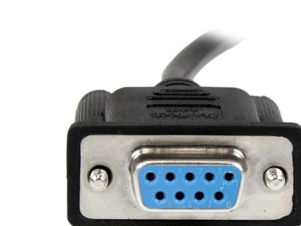 StarTech 2m Black DB9 RS232 Serial Null Modem Cable F/F - DB9 Female to Female - 9 pin RS232 Null Modem Cable - 2 meter, Black - Null modem-kabel -...