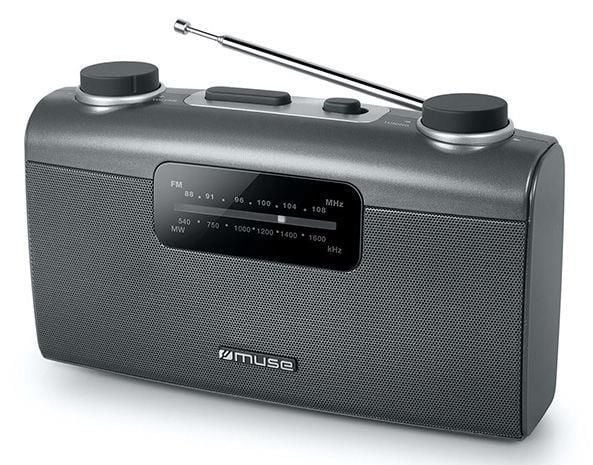 Muse M-058 R, Bärbar, Analog, AM, FM, Svart, Grå, Monokromatiskt, Rotations-