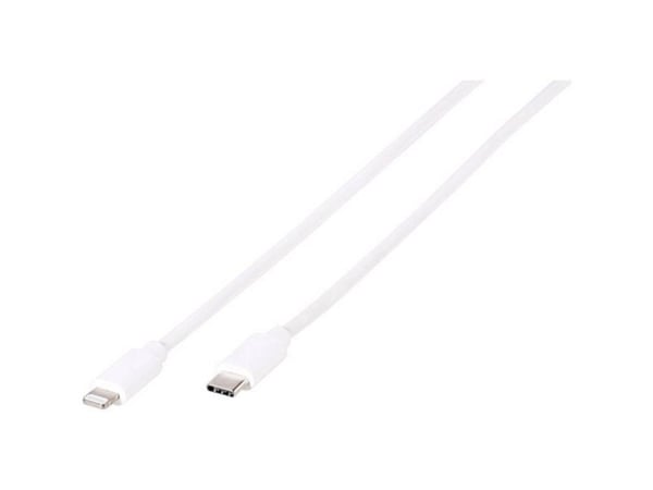 Vivanco CC UC L 10, 1 m, Lightning, USB C, Naaras, Uros, Valkoinen