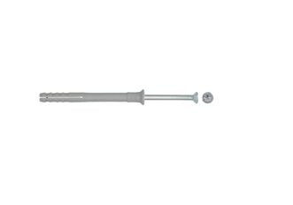 Fischer 50356, Kit med skruv och väggplugg, Tegel, Betong, Pozidriv, PZ3, 60 mm, 8 mm