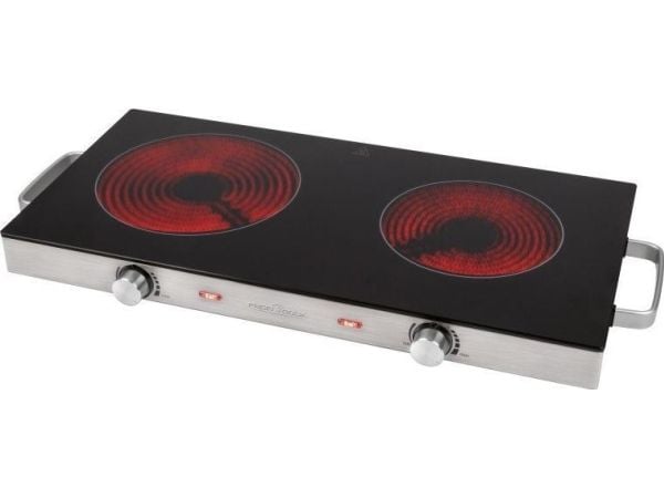 ProfiCook infrarød dobbel kokeplate PC-DKP 1211 (rustfritt stål) (501211)