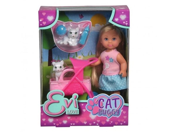 Simba Toys Evi LOVE Cat Buggy, Minidukke, Jente, 3 år, Jente, Flerfarget