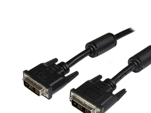 StarTech.com 5m DVI-D Single Link Cable - M/M - DVI-kaapeli - enkeltlink - DVI-D (han) til DVI-D (han) - 5 m - formet, tommelskruer - sort