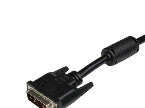 StarTech.com 5m DVI-D Single Link Cable - M/M - DVI-kaapeli - enkeltlink - DVI-D (han) til DVI-D (han) - 5 m - formet, tommelskruer - sort