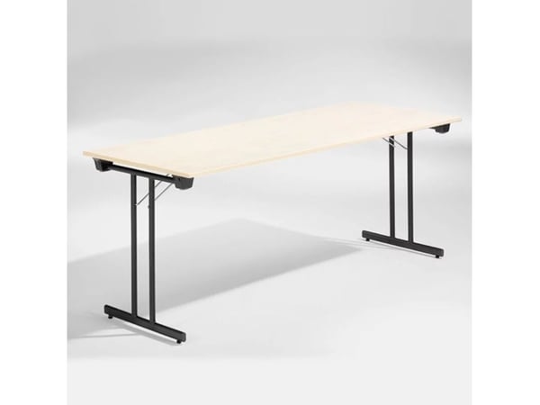 Bord Dinner, Birk 1800x800 mm, Sort understel