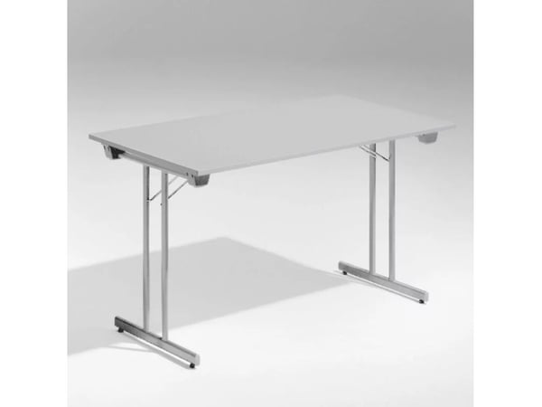 Bord Dinner, Lys grå 1200x800 mm, Alugråt understel