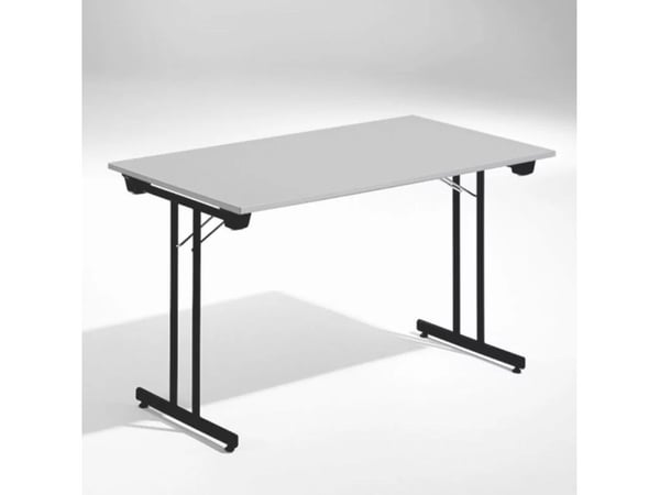 Bord Dinner, Lys grå 1200x800 mm, Sort understel Bord Dinner, Lys grå 1200x800 mm, Sort understel