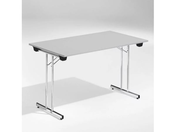 Bord Dinner, Lys grå 1200x800 mm, Krom understel