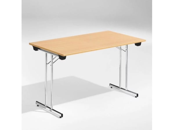 Bord Dinner, Bøk 1200x800 mm, Krom understel