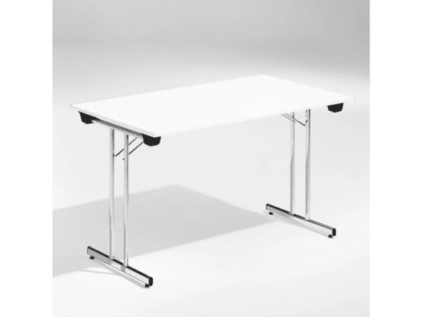 Bord Dinner, Hvid 1200x800 mm, Krom understel