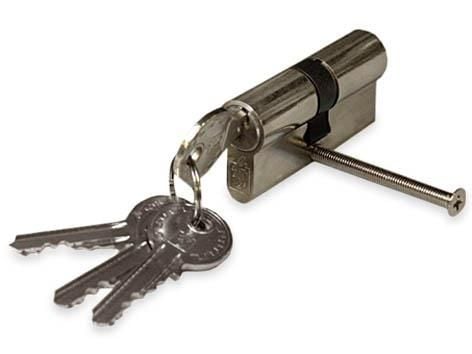 Haushalt Cylinder Lock 100Mm 50X50 Chrome 5 Keys Haushalt Cylinder Lock 100Mm 50X50 Chrome 5 Keys