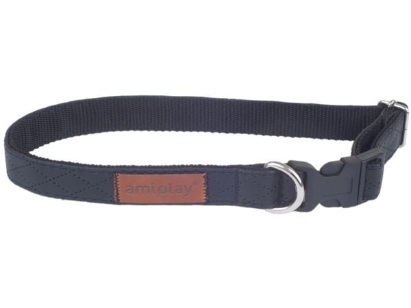 Halsband Amiplay Cambridge, svart, 450–700 mm x 250 mm