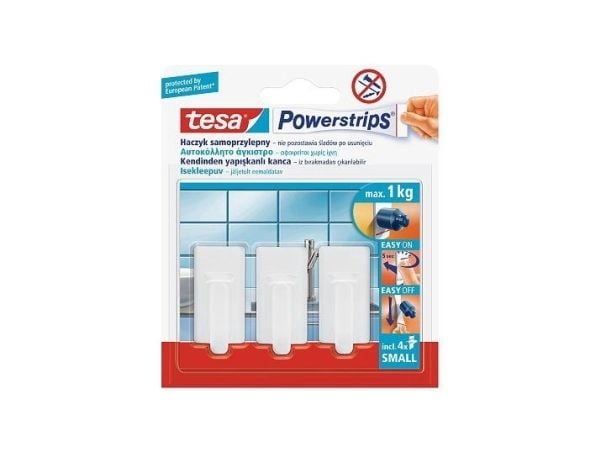 Tesa Classic pieni koukku 3 kpl Valkoinen (57530)