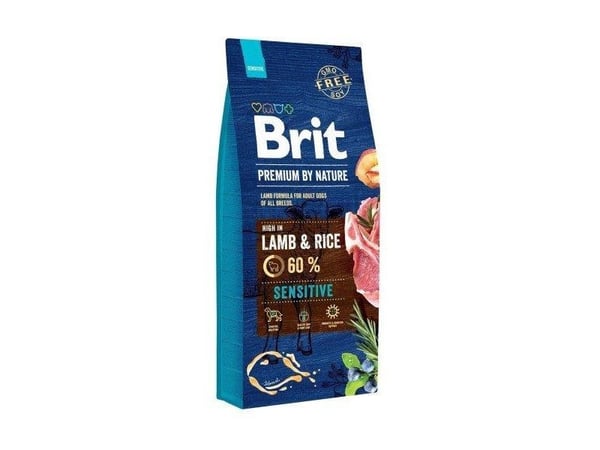Brit Premium by Nature Sensitive Lamb, Adult, Alle hunderaser, Lam, Ris, 3 kg