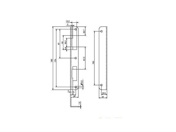 Lob Strike Plate Rk91 Hvit sink
