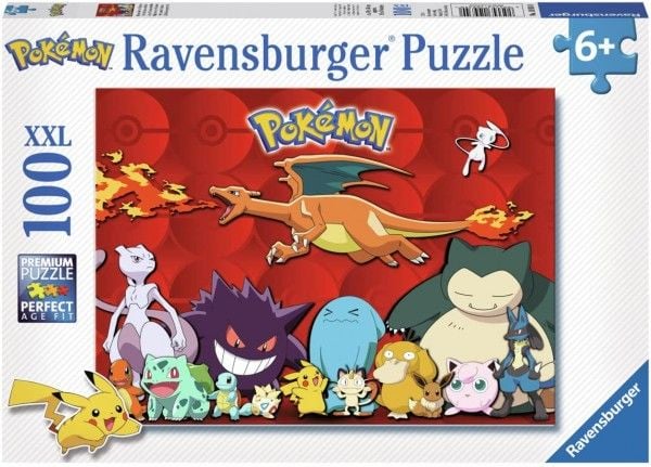 Ravensburger Pokemon 100 XXL, 100 stykker, Tegneserier, 6 år