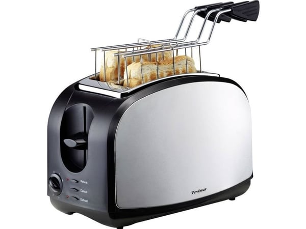 Trisa Crispy Snack brödrost i rostfritt stål, svart (7361.4212)