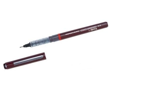 rOtring 1904750 - Capped Gel Pen - Svart - Burgundy - 0,1 mm