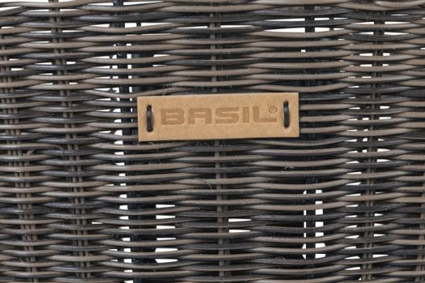 Basil Bremen Rattan Look KF, Front, Sykkelkurv, Rattan (vifte), Svart, 5 kg, 270 mm