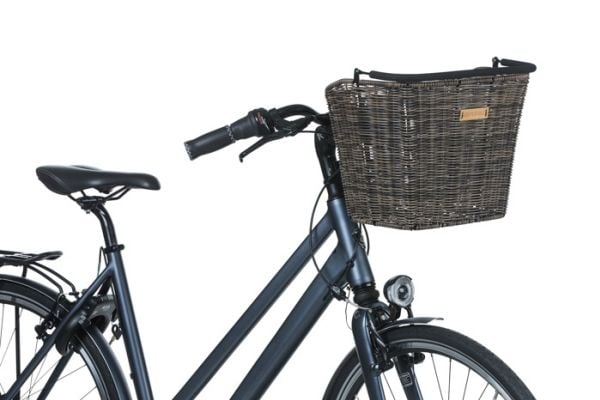 Basil Bremen Rattan Look KF, Front, Sykkelkurv, Rattan (vifte), Svart, 5 kg, 270 mm