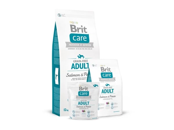 Brit Care Grain-free Adult Salmon & Potato, Voksen, Medium (11 - 25 kg), Mini (5 - 10kg), X-small (< 4kg), Eple, Potet, Laks, 1 kg