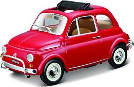 BBURAGO Fiat 500l 1968, Bybil, Montert på forhånd, 1:24, Fiat 500l 1968, Hankjønn, Rød