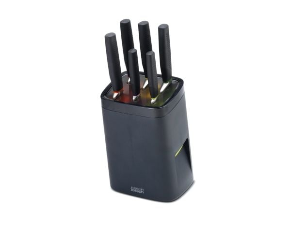 Joseph Joseph LockBlock, Kniv / Skjærer blokk sett, Rustfritt stål, Rustfritt stål, Svart, Svart, 7 stykker